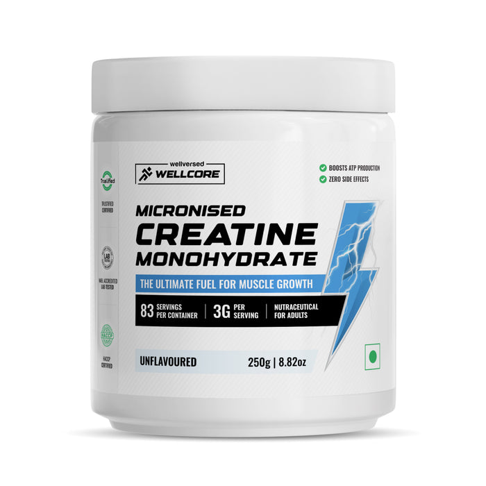 Wellcore - Micronised Creatine Monohydrate (250g, 83 Servings)