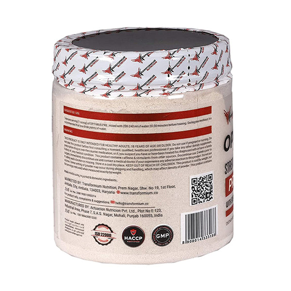 Transformium Nutrition Optimus Pre 300 gm